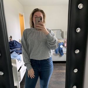Topshop Velvet Mockneck Sweater